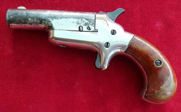 A scarce American Colt no 3. derringer pistol in obsolete .41 rim-fire calibre. Circa 1875. Ref 1536